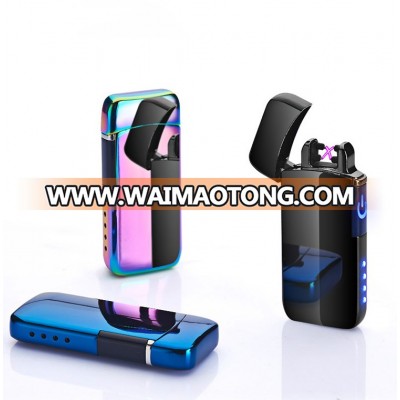 2018 Creative Electronic Fingerprint Sensor Lighter Windproof Cigarette Lighter with LED Battery Indicator