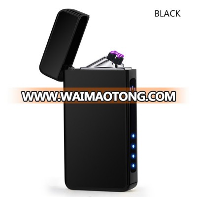 Premium Windproof Cross Arc Lighter Cigar Lighter USB Rechargeable Flameless Electronic Pulse Arc Cigarette Lighter