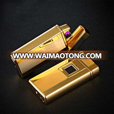 New design 10 seconds power outage usb lighter, windproof flameless fingerprint torch lighter for cigarette